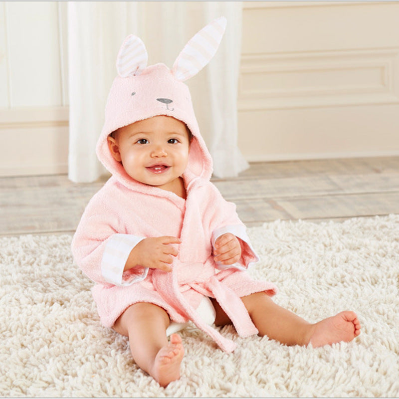 Cartoon Cute Animal Modeling Baby Bath Towels Baby Bathrobes Cotton Children's Bathrobes Baby Hooded