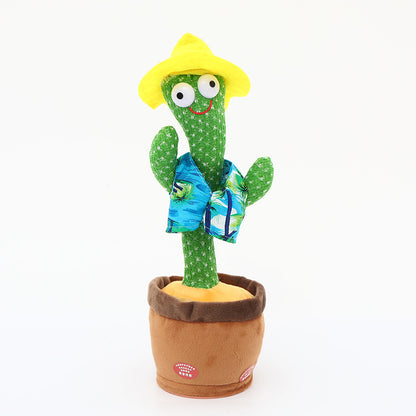 Dancing Cactus Enchanting Flower Electric Plush Toy Twisting Music Song