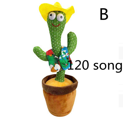 Dancing Cactus Enchanting Flower Electric Plush Toy Twisting Music Song