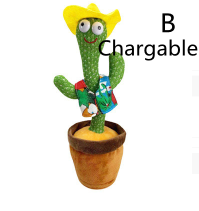 Dancing Cactus Enchanting Flower Electric Plush Toy Twisting Music Song