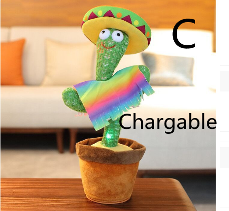 Dancing Cactus Enchanting Flower Electric Plush Toy Twisting Music Song