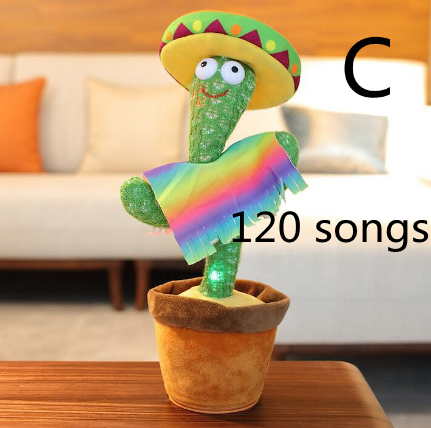 Dancing Cactus Enchanting Flower Electric Plush Toy Twisting Music Song